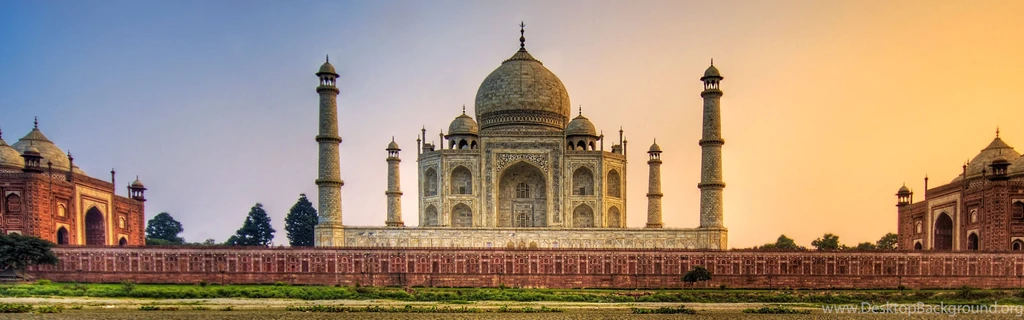 Download Wallpapers 3840x1200 Taj Mahal, Agra, India, Mausoleum ...