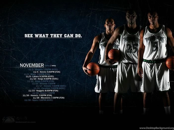 NBA Minnesota Timberwolves Basketball Desktop 19 Wallcoo.net