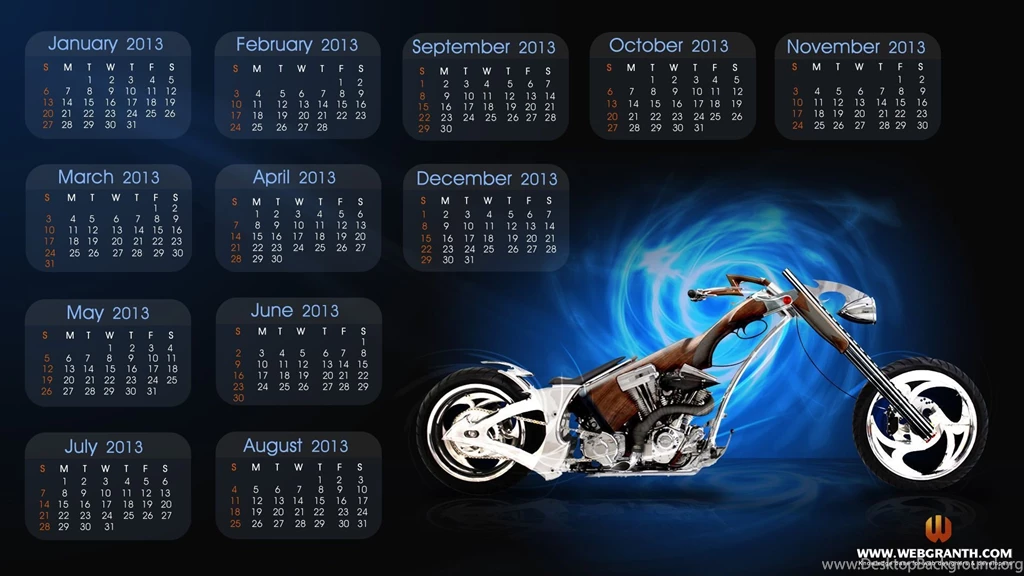 Year 2013 Calendar – Best Desktop Wallpapers Calendar 2013 2016 ...