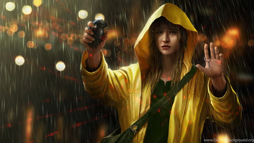 Cute Girls In Rain HD   HD Images New