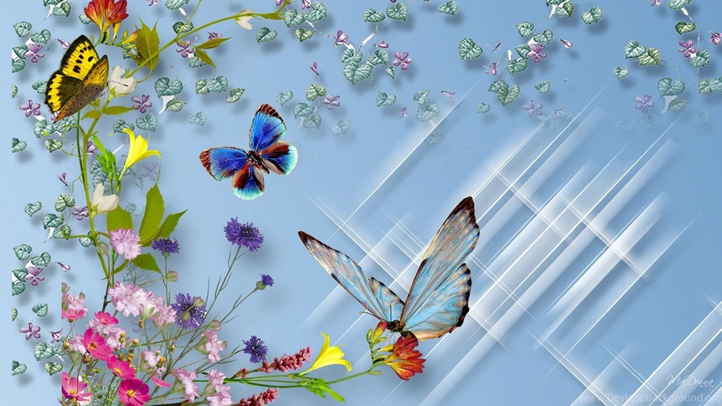 Download Flower And Butterfly Picture Wallpapers