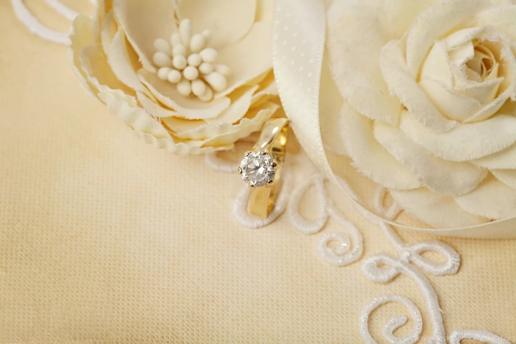 Download Wallpapers Wedding, Background, Flowers, Ring, Lace, Soft ...