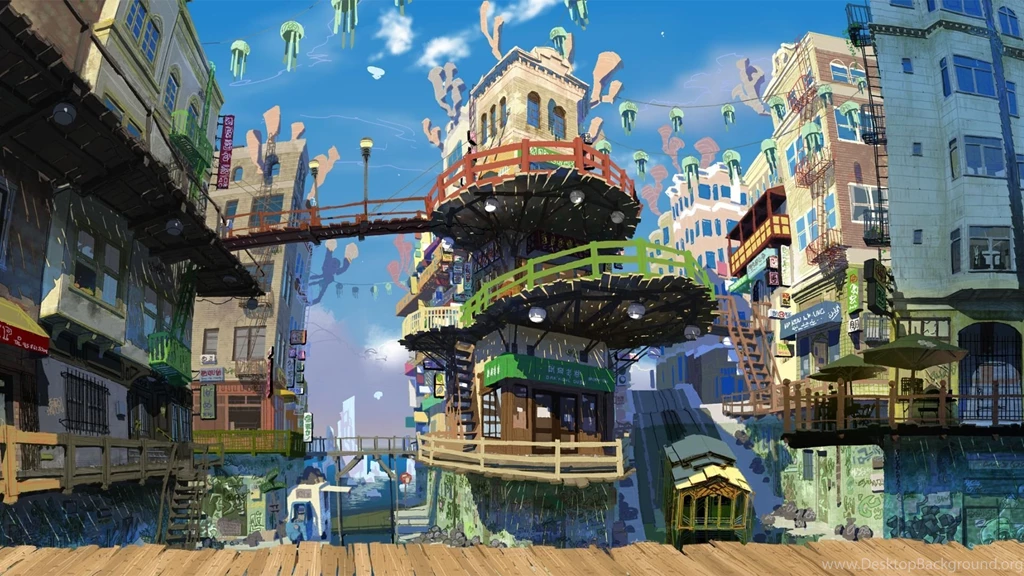 Anime City HD Wallpapers
