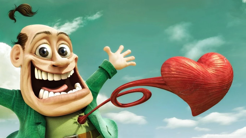 Heart Pop Out Cartoon HD Desktop Wallpapers : Widescreen : High ...