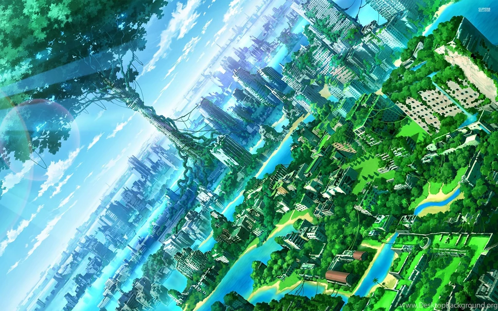Green City Wallpapers   Anime Wallpapers