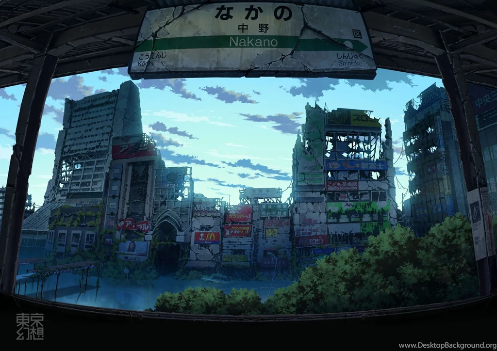 Japan Ruins Cityscapes Post Apocalyptic Buildings Anime Abandoned ...