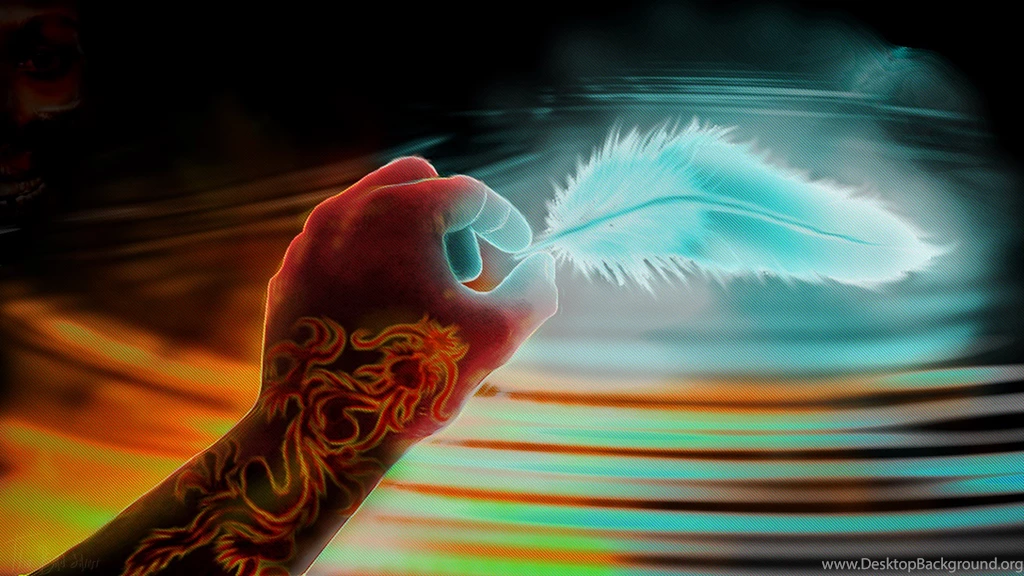 Dragon, Thebadsaint, Feather, Wallpapers (