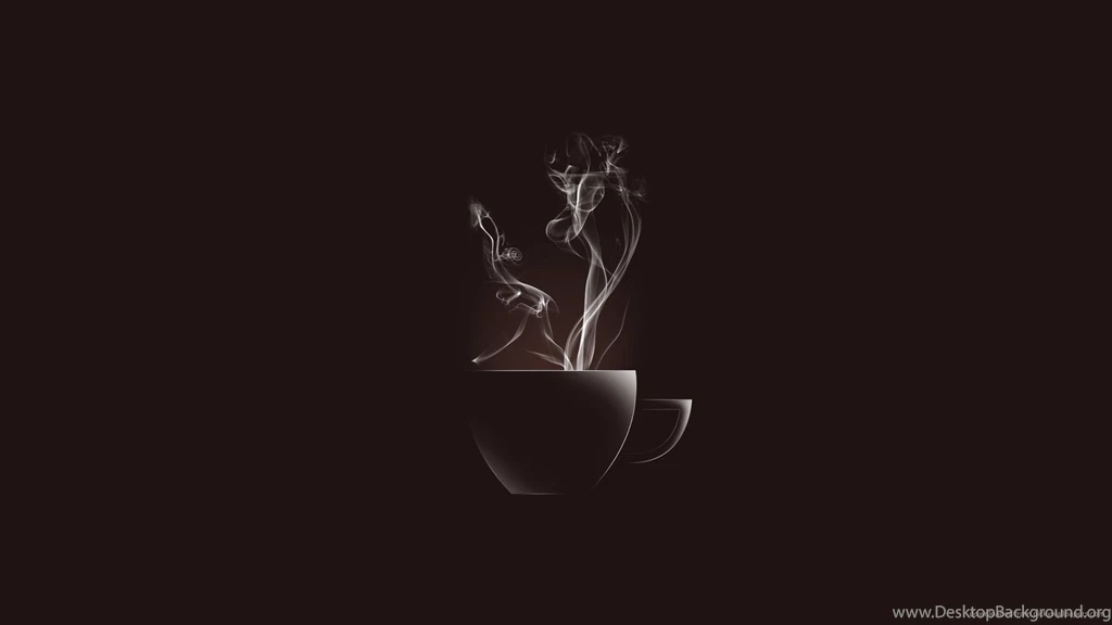800x600 Cup Of Steaming Coffee On A Black Backgrounds Wallpapers