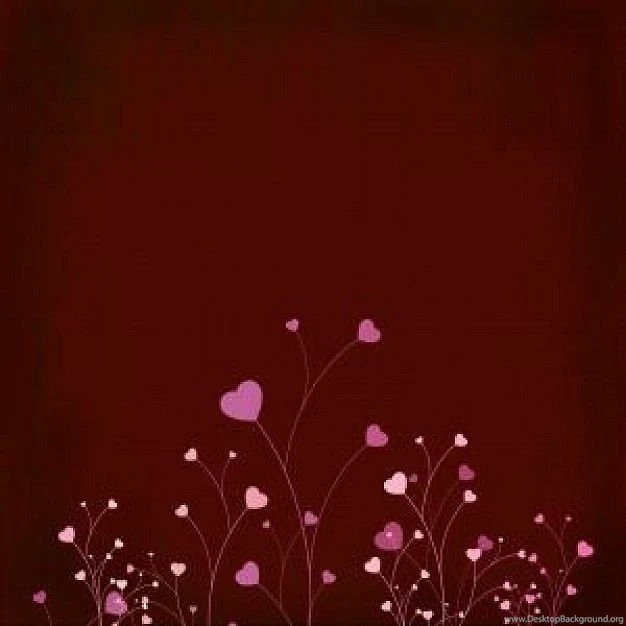 Heart Flowers In Dark Red Backgrounds Photo