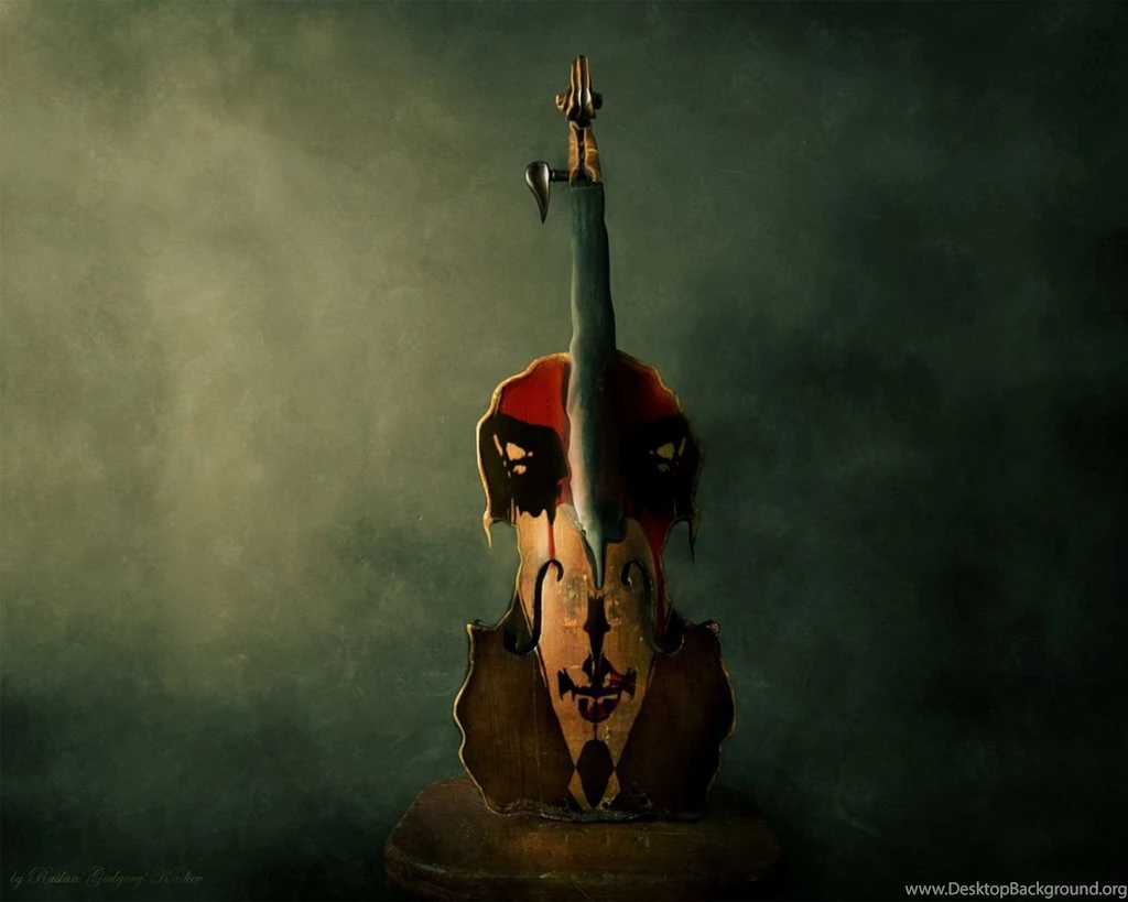Abstract Violin Art Wallpaper.