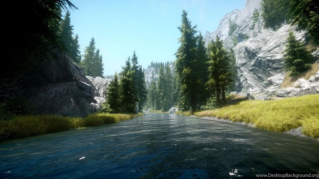 Trees Rivers The Elder Scrolls V: Skyrim Wallpapers
