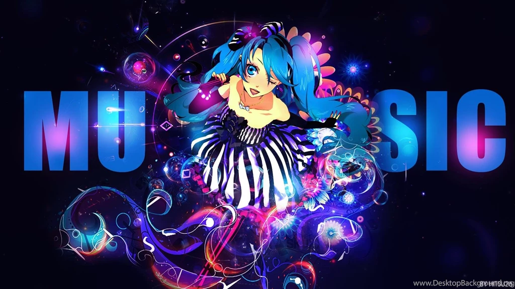 Download Anime Girl Music Animated Black Backgrounds Wallpapers HD ...