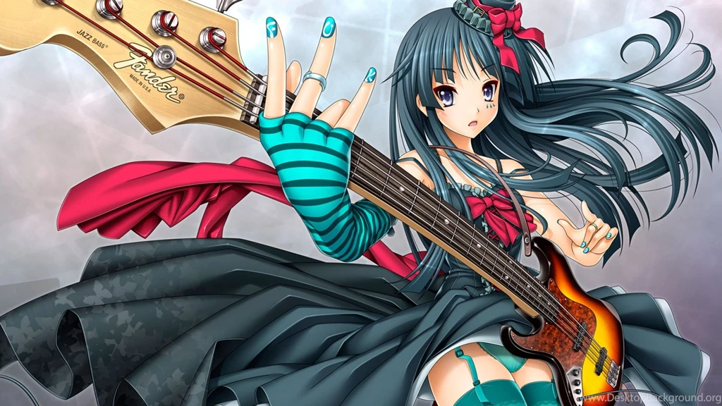 Anime Girl Music Play Guitar Wallpapers HD Desk