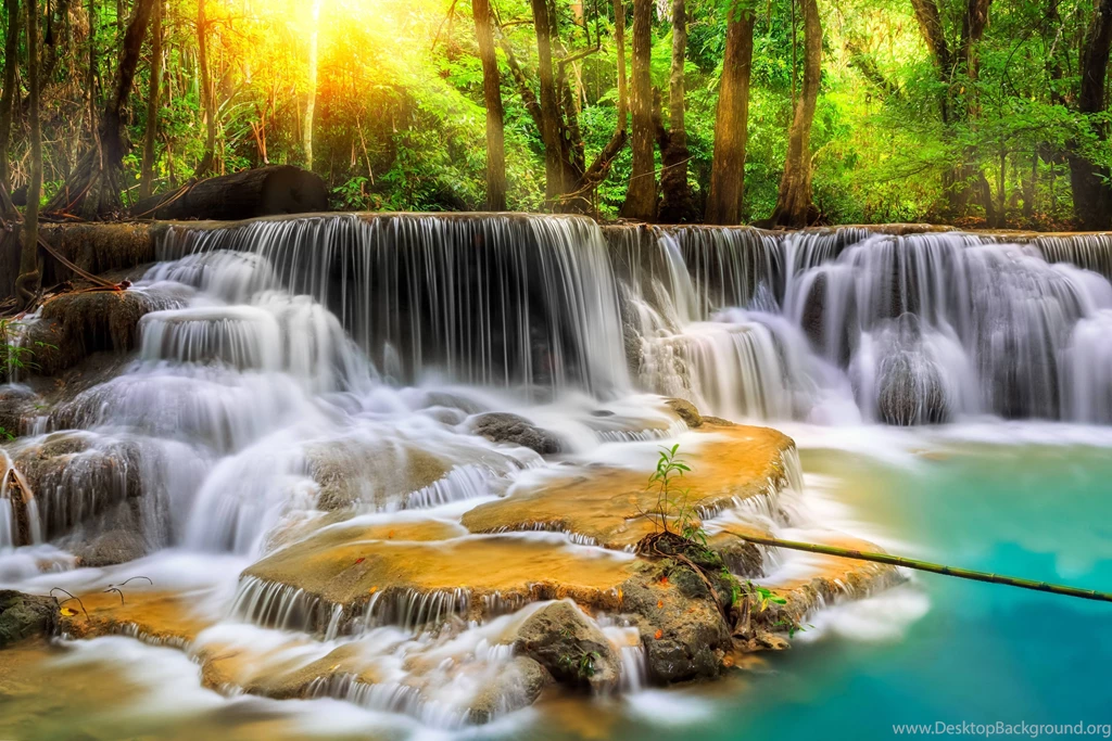 Waterfall River Landscape Nature Waterfalls Wallpapers