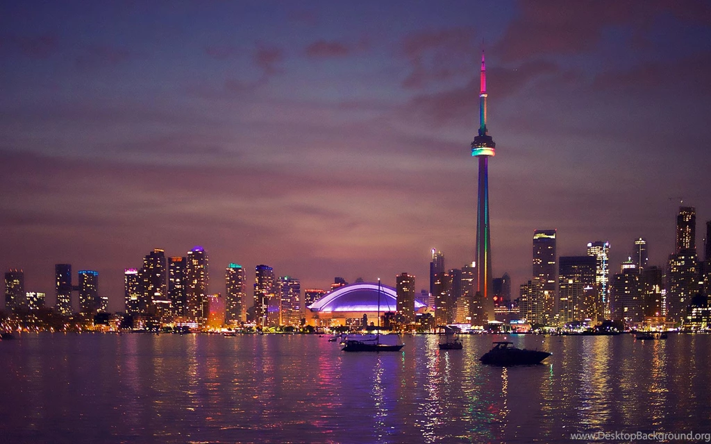 Night Lights Of Toronto Canada (