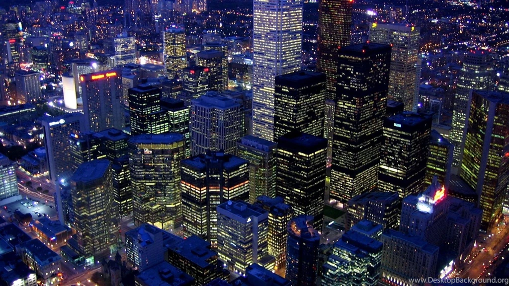 View From Cn Tower In Toronto At Night Wallpapers (