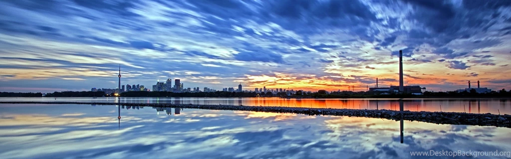 Download Wallpapers 3840x1200 City, Sunset, Sky, Toronto ...
