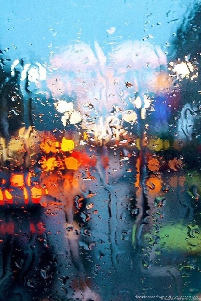 Download Rain Though The Windscreen Wallpapers For iPhone 4