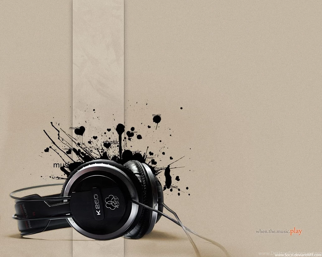 Download Headphone Music Abstract Brown Backgrounds For Wallpapers ...