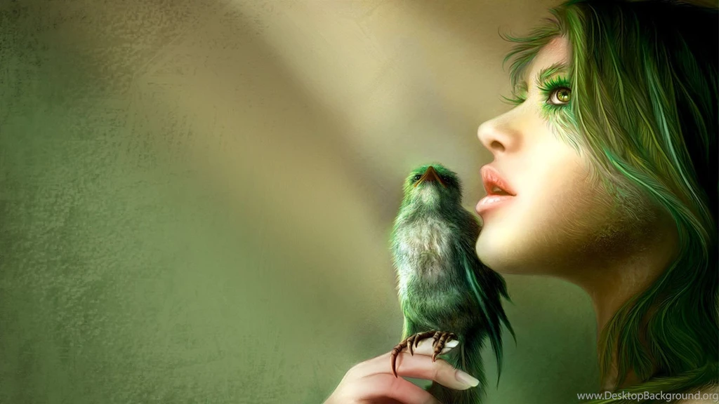 Green Bird Girls Wallpapers HD HD Wallpapers