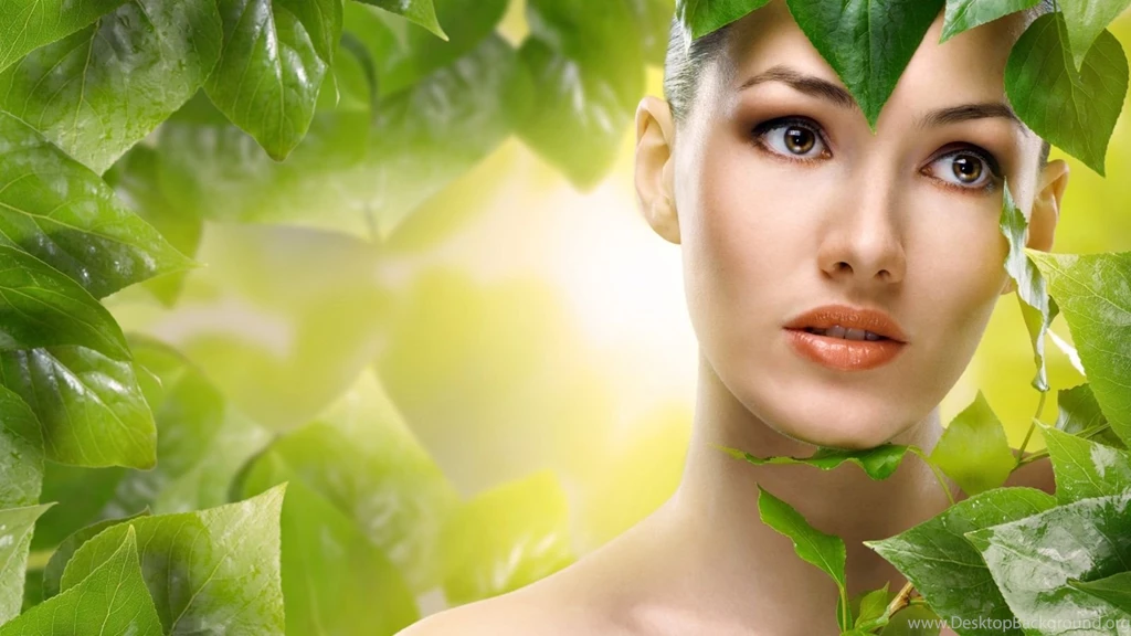 Girl With Green Leafs Backgrounds In 1600x900 Resolution