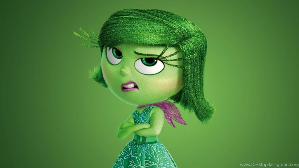 HD Backgrounds Pixar Inside Out 2015 Movie Disgust Emotion Green ...