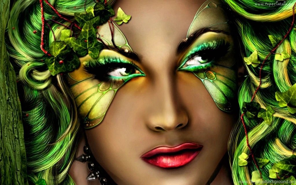 Green Beautiful Girl Computer Wallpapers, Desktop Backgrounds ...