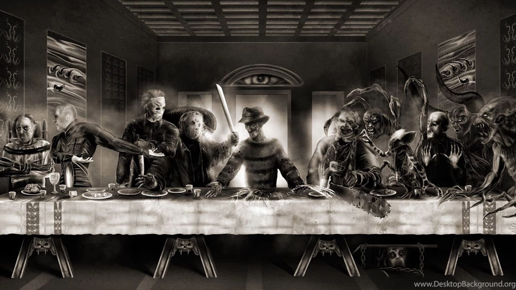 Horror Last Supper Abstract Hd Wallpapers