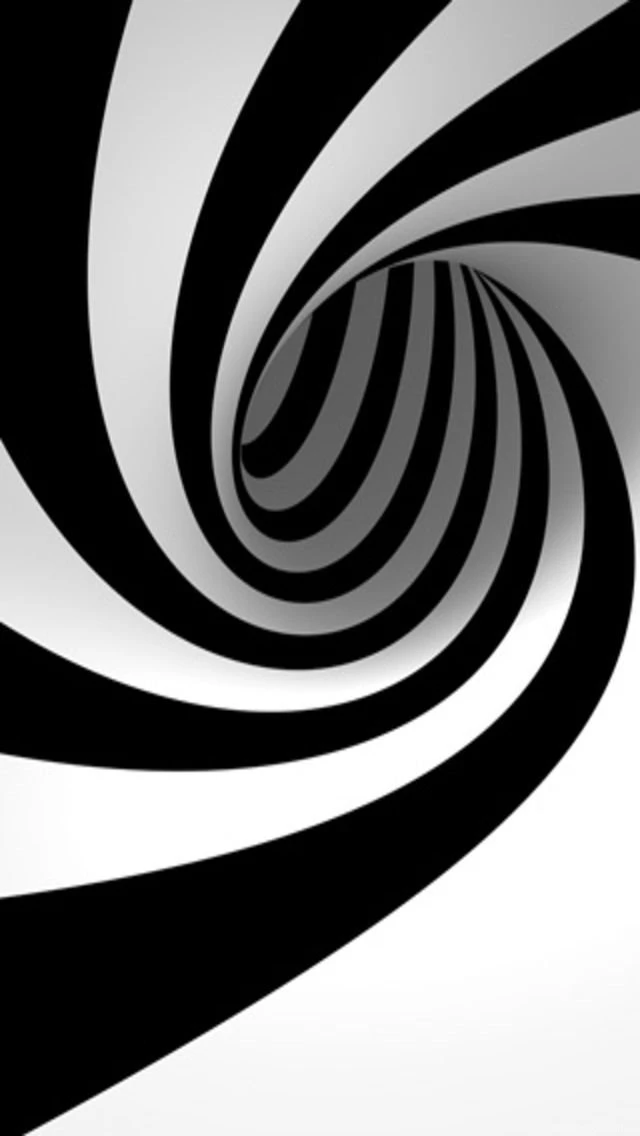White iphone wallpaper For iPhone 5 5c 5s 640x1136 3d_black_and_white_rotating.jpg