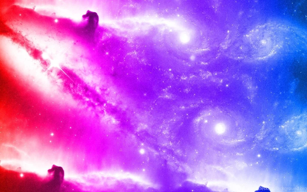 Abstract Outer Space Multicolor Stars Scenes Scene Bright