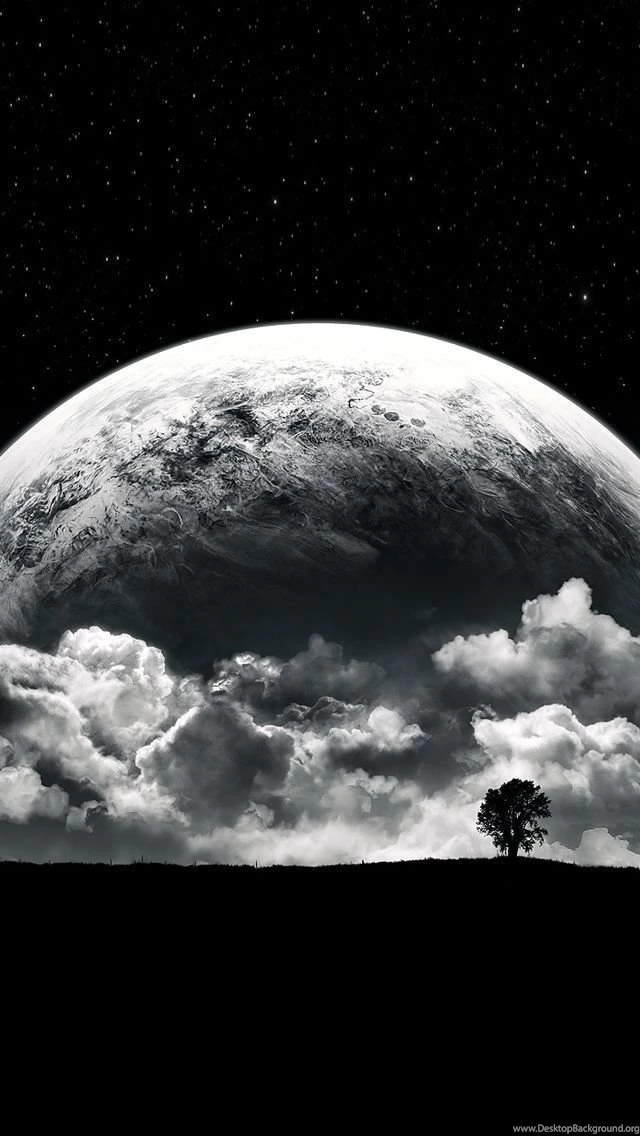 TAP AND GET THE FREE APP! Art Creative Black White Moon Space ...