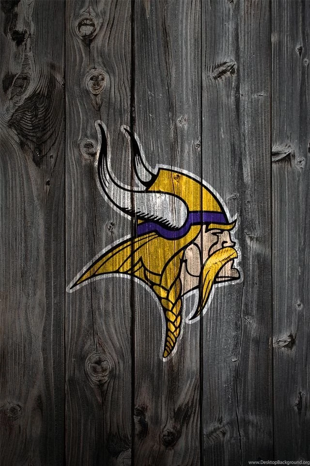 Minnesota Vikings Wood iPhone 4 Backgrounds