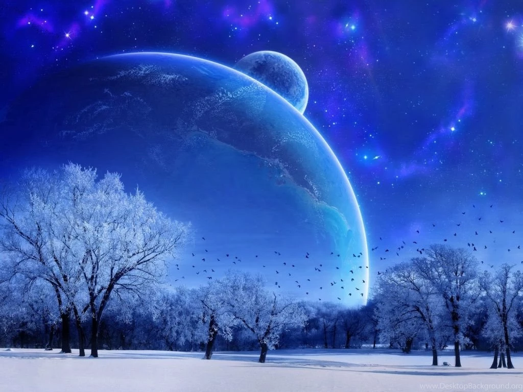 Download Wallpapers 1024x768 Nature, Landscape, Winter, Sky, Snow ...