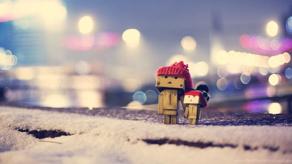 Download Wallpapers 1920x1080 Danbo, Winter, Cardboard Robot, Caps ...