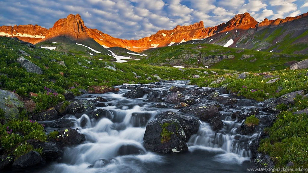 Ice Lake Basin At Dawn, San Juan Mountains, Colorado Desktop ...
