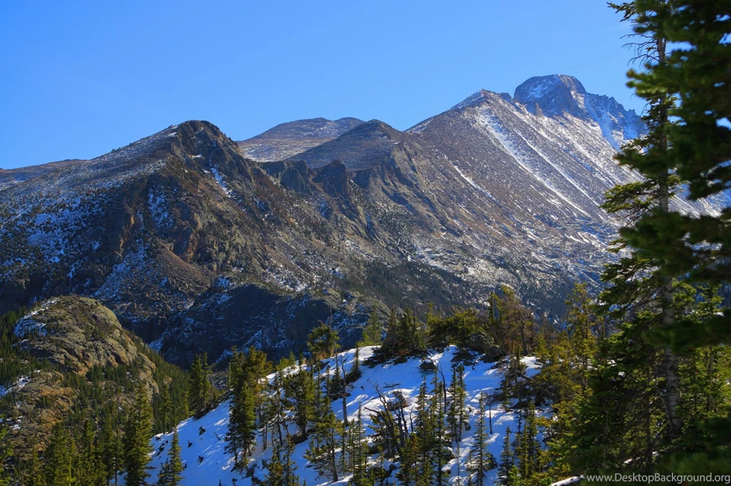 Longs Peak From The Lake Haiyaha Trail, Rocky Mountain National ...
