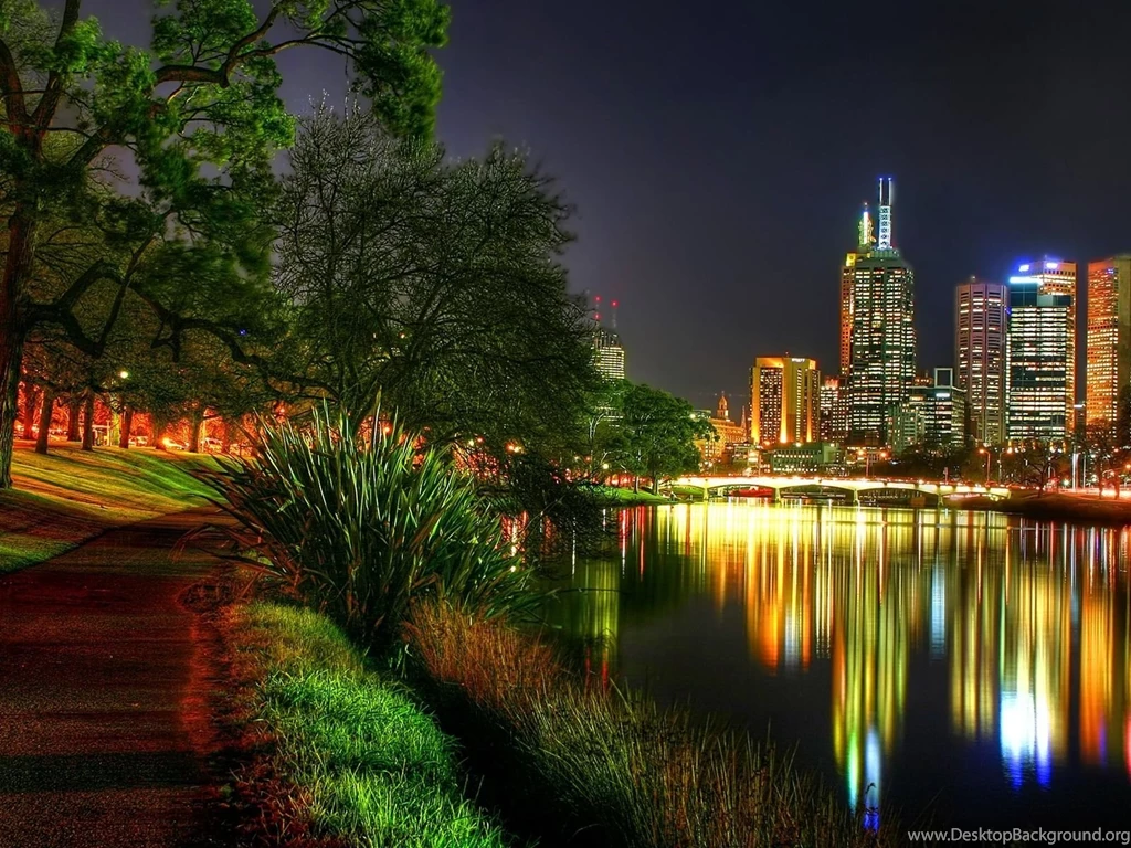 Glowing City Night   HD Wallpapers