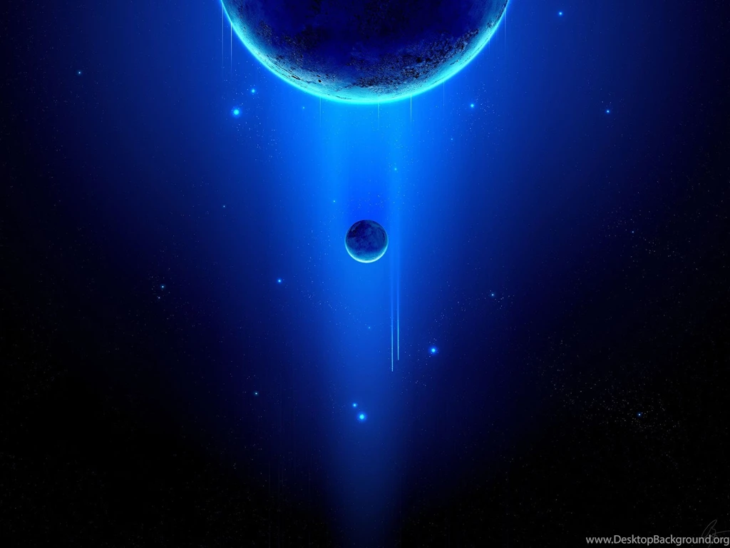Full HD Wallpapers + Space, By Josef Barton, Planets, Stars, Blue