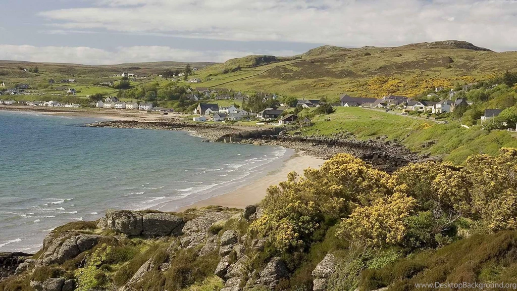 7E7959 Color Wallpapers: Wonderful Scottish Seaside Village Sea ...
