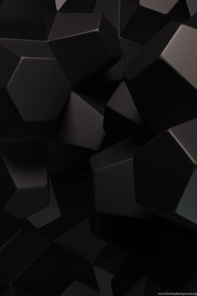 640x960 Abstract Black Shapes Iphone 4 Wallpapers