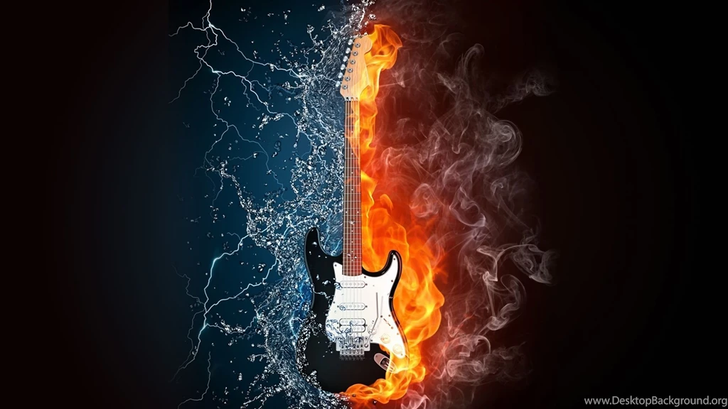 1920x1080 Fire Water Guitar Wallpapers