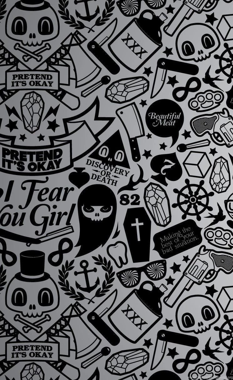Pretend Its Okay Vector iPhone 4s Wallpapers Download
