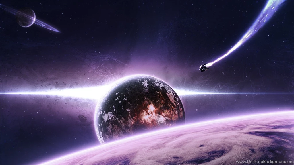 Purple Galaxy Space Art Wallpapers Free Download For Desktop