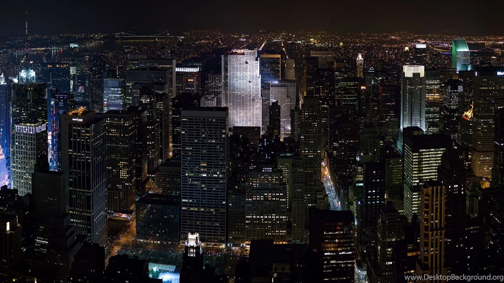 New York Architecture Buildings Skyscrapers Night Lights Skyline ...