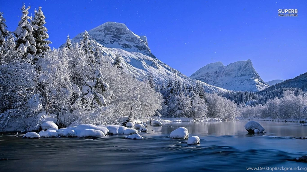 Mountain River In Winter Wallpapers Nature Wallpapers