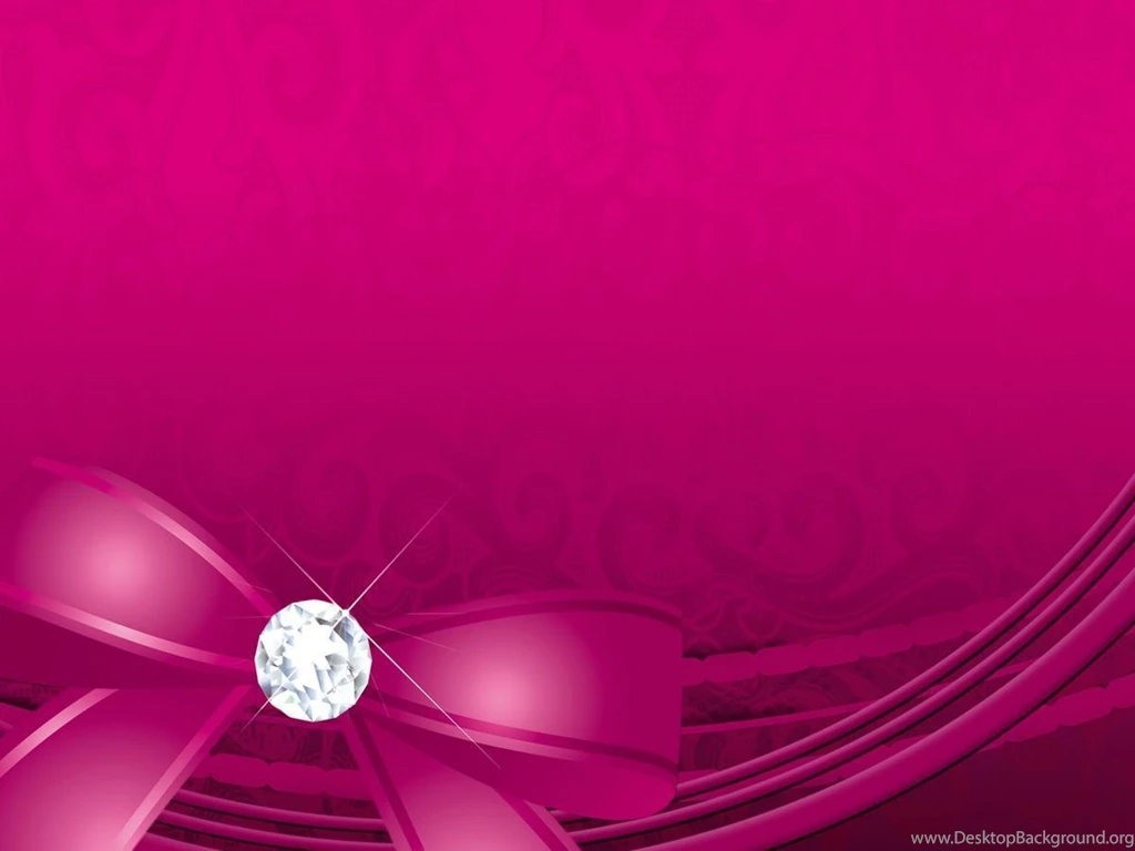 Free Pink Diamond With Ribbon Backgrounds For PowerPoint ...