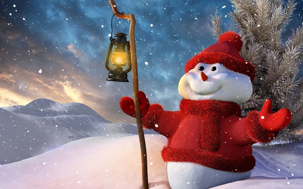1680x1050 Christmas Snowman Wallpapers