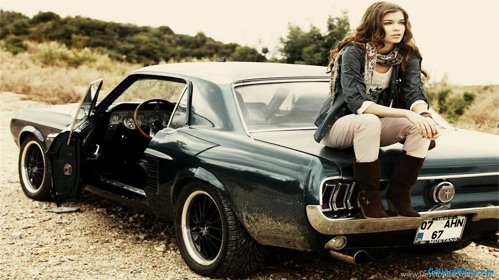 Car And Girl Awesome HD Wallpapers