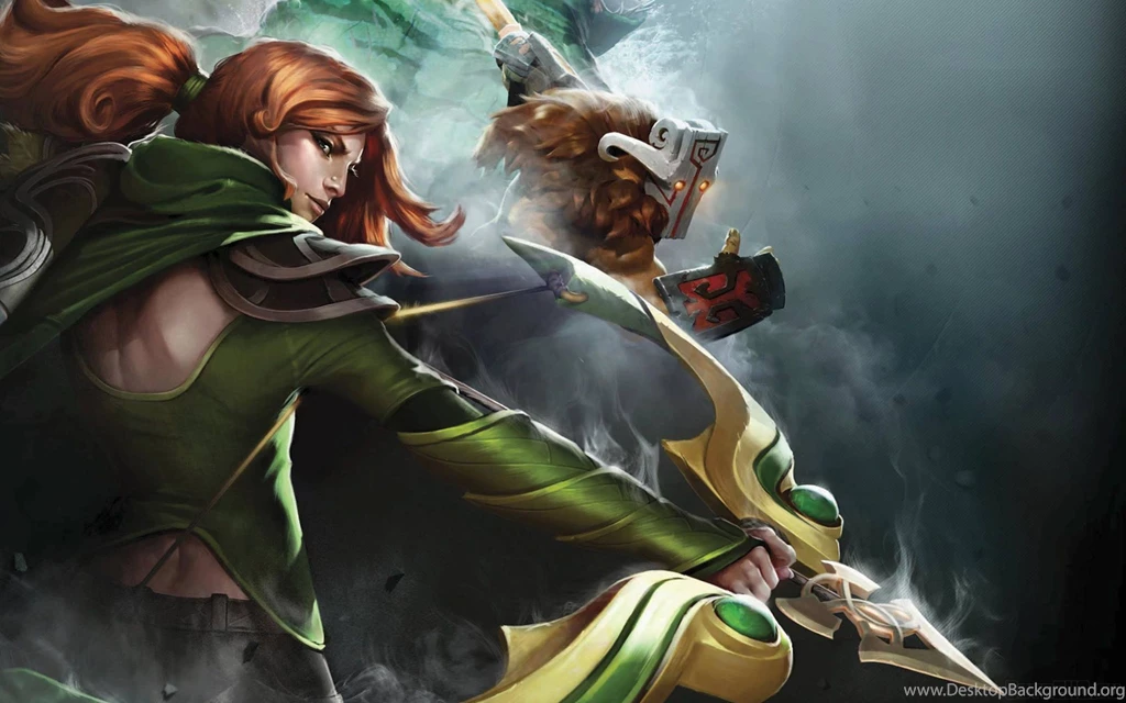 Download Wallpapers 3840x2400 Windrunner, Juggernaut, Dota 2, Art ...