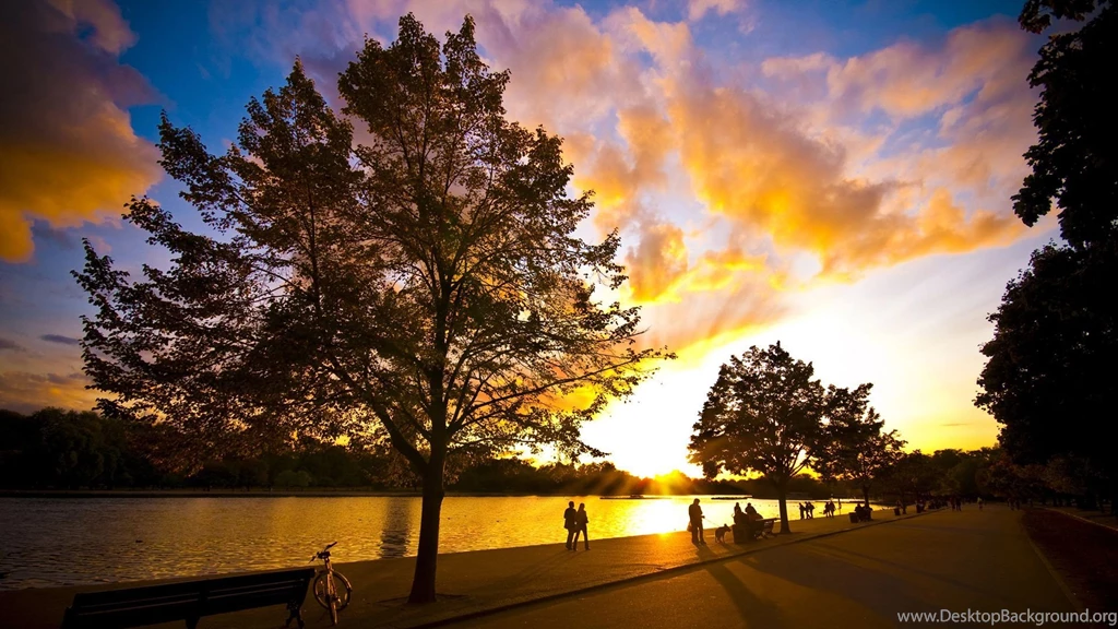 Autumn Winter Backgrounds Nature Sunset Photo : Full HD Desktop ...